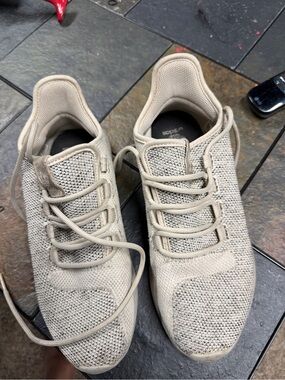ADIDAS Light Beige Knit Casual Sneakers